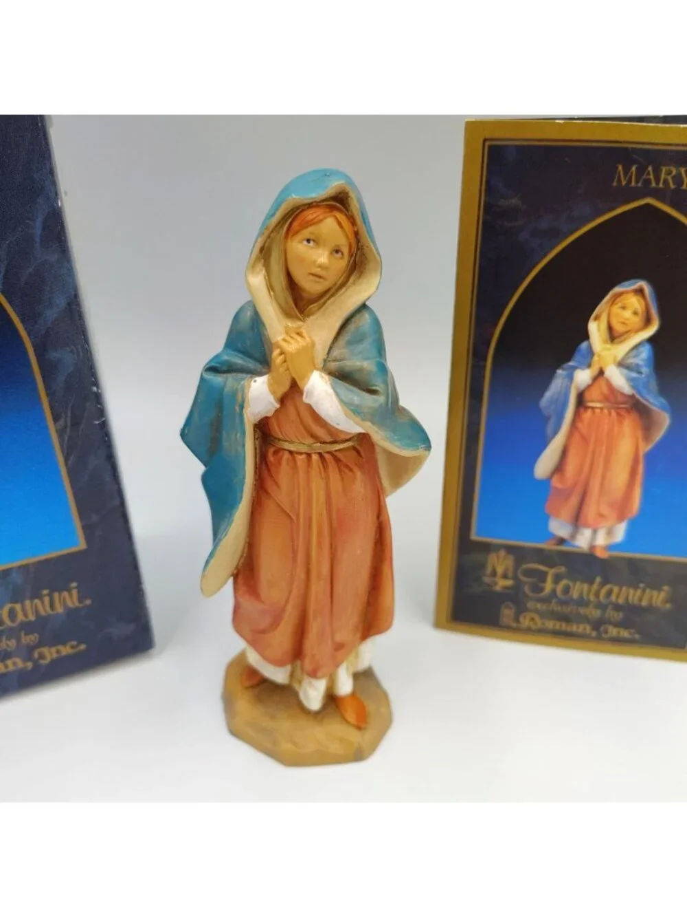 Fontanini Mary Nativity Figurine 53502BX w/ Box Story Card Roman Italy 5 Inch